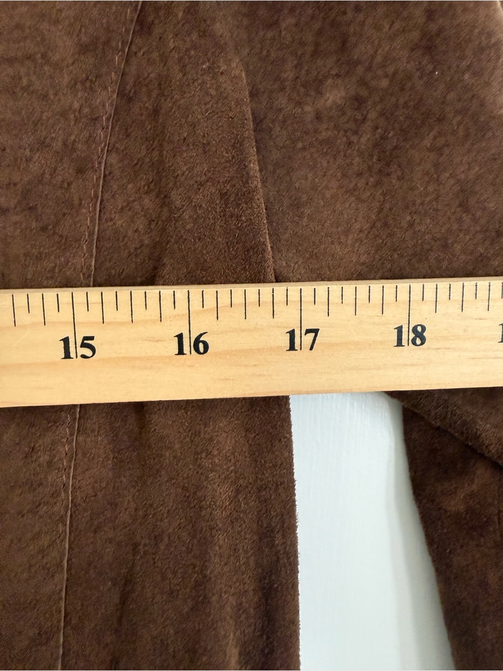 Ecru Suede Button-Front Brown Long Jacket with Belt NWT 1400 - Picture 6 of 11